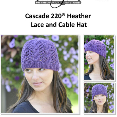 Heathers Cable and Lace Hat in Cascade 220 - W308