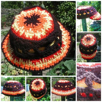 Flaming Skull Hat