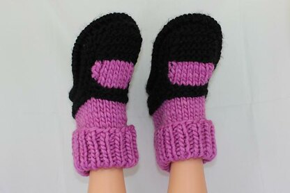 Adult Superfast Rib Cuff Sock Slippers