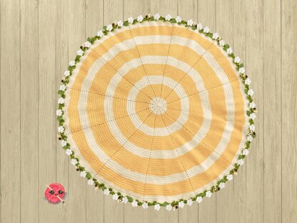 Bee Hive Flower Bouquet Crochet Blanket