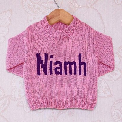 Intarsia - Niamh Moniker Chart - Childrens Sweater