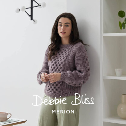 "Lottie" - Jumper Knitting Pattern Women in Debbie Bliss Merion by Debbie Bliss