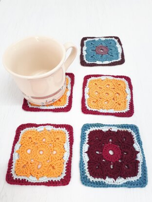 Square Flower Coaster