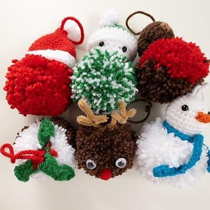 PomPom Christmas Decorations