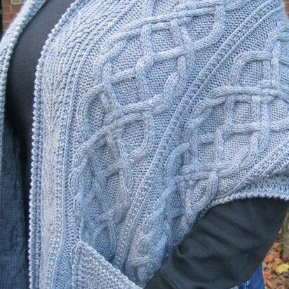 Warm Lundy Pocket Shawl