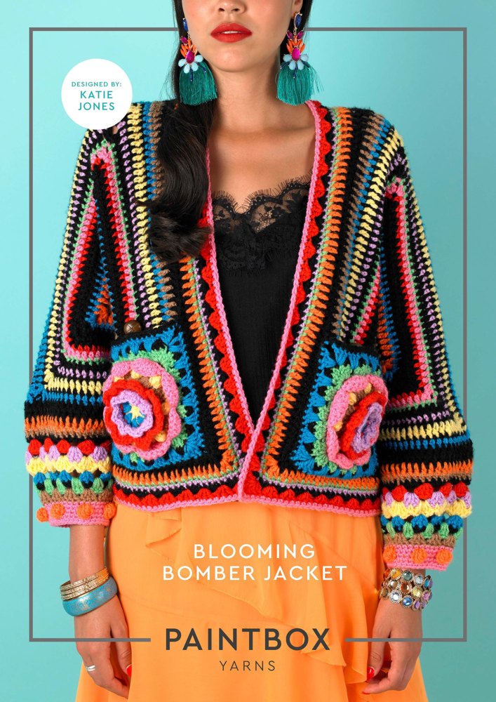 Blooming Bomber Jacket Free Crochet Pattern For Women in Paintbox Yarns Simply Aran LoveCrafts