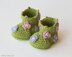 Field Of Flowers Baby Booties