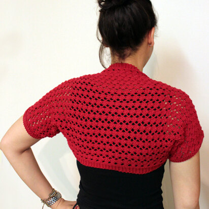Lacy Summer Shrug in Lion Brand Cotton-Ease - L20122