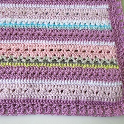 Pretty pastel baby blanket