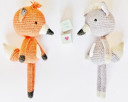 Crochet Fox and Wolf pattern 2 in 1