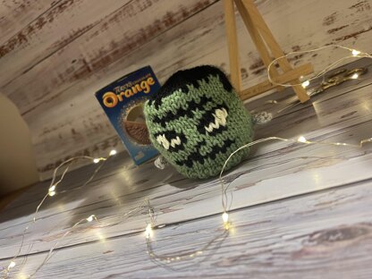 Frankenstein Inspired Chocolate Orange Cover Knitting Pattern