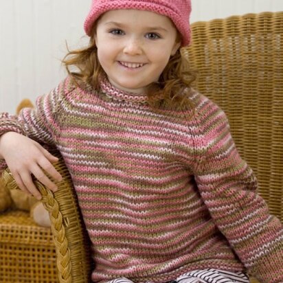 On a Roll Sweater & Hat in Red Heart Super Saver Economy Solids - WR2163