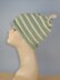 Stripey Roll Brim Topknot Slouch Hat