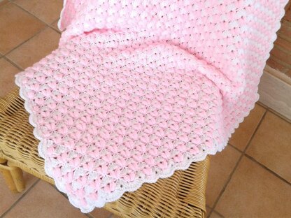 Puff Hearts Baby Blanket