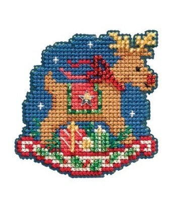 Mill Hill Rocking Reindeer Cross Stitch Kit - 2.5in x 2.5in