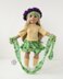 Outfit Purple and yellow for 18 inch dolls knitting flat