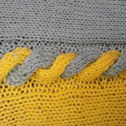 Twisted cable blanket - knitting pattern