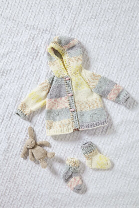 Jacket, Coat, Hat, & Socks in King Cole Cosy Love Aran - P6048 - Leaflet