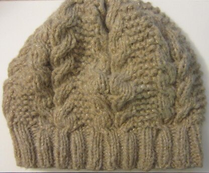 Slouchy Horseshoe Cable Hat