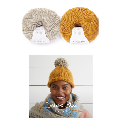 Debbie Bliss Merion Anya Hat 2 Ball Knitting Kit