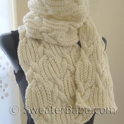 #159 Ultimate Chunky Cables and Ribs Scarf