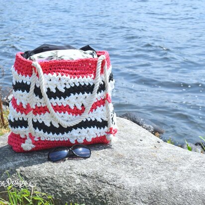 Double Waves Beach Bag