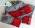 Basket Weave Cable Hat & Wrist Warmer Set