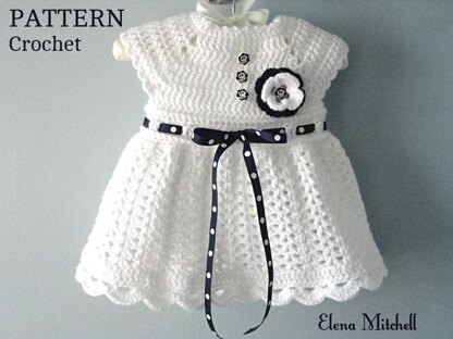 PATTERN Baby Girl Clothes Crochet Baby Dress