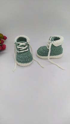 Work Boots Baby Booties