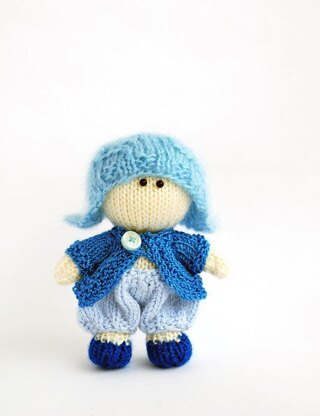 Small Boy Doll in the blue hat