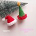 Mini Santa and Elf hats crochet pattern, Santa Claus hat ornament, crochet pattern Elf hat, Christmas tree ornament crochet mini hat garland