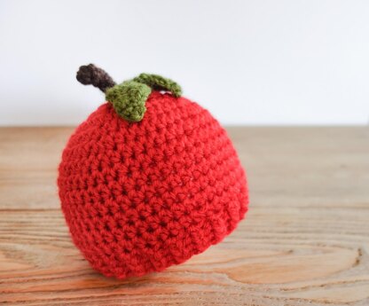 021- Crochet apple baby hat