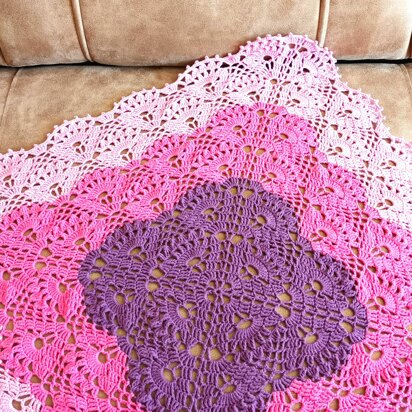 Pink floral blanket