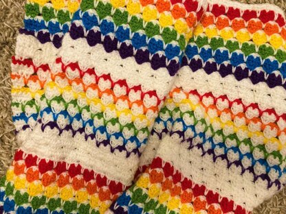 Rainbow little hearts blanket by HueLaVive