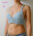 Crochet bralette with flowers _ M27