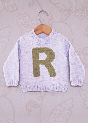 Intarsia - Letter R Chart - Childrens Sweater