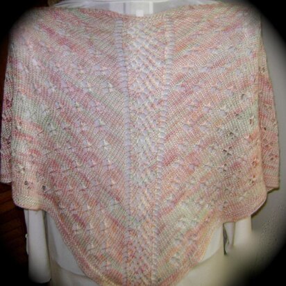 PINK POSIES FAUX FAROESE SHAWL