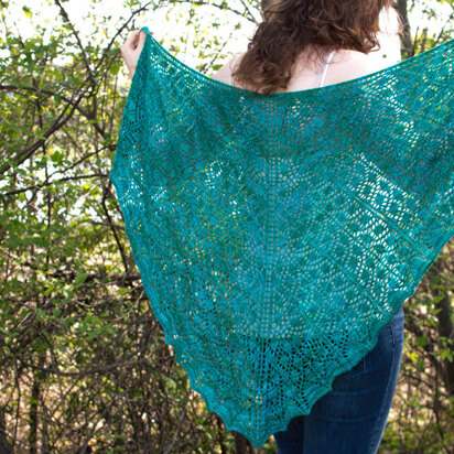 Bridgeward Leaves Shawls in SweetGeorgia Merino Silk Lace and Merino Silk Fine - Downloadable PDF