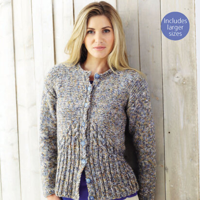 Corlears Cable Sweater in Lion Brand Wool Ease Thick & Quick - M22089 WETQ  - Downloadable PDF