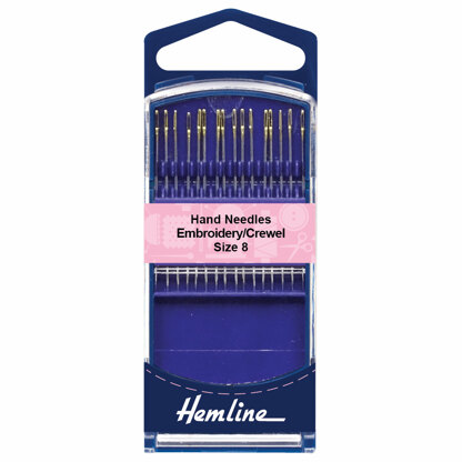 Hemline Embroidery/Crewel Needles - Size 8