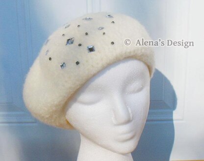 Embroidered Beaded Beret