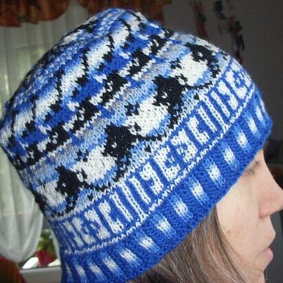 Ice hockey beanie - knitting pattern