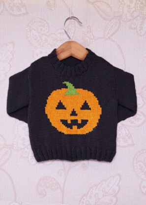 Intarsia - Pumpkin Chart - Childrens Sweater