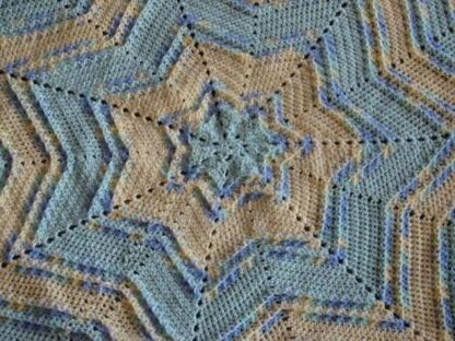 Textured Star Baby Afghan