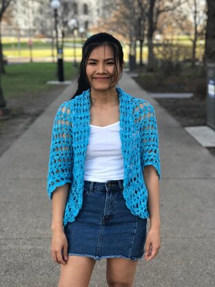 Lace shell shrug