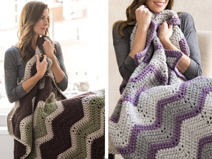 Bulky Vintage Chevron Throw