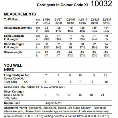 Cardigans in Stylecraft Colour Code XL - 10032 - Downloadable PDF