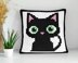 Halloween Black Cat Pillow C2C