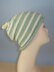 Stripey Roll Brim Topknot Slouch Hat