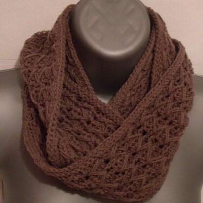 Cowl Infinity Scarf with Zig Zag Pattern